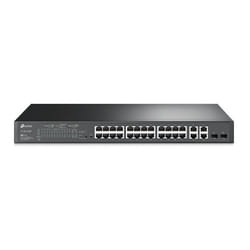 TP-Link JetStream TL-SL2428P commutateur réseau Géré L2 Fast Ethernet (10/100) Connexion Ethernet, supportant l'alimentation via ce port (PoE) 1U Noir