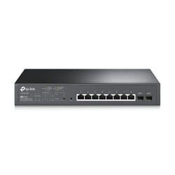 TP-Link JetStream TL-SG2210MP commutateur réseau Géré L2/L2+ Gigabit Ethernet (10/100/1000) Connexion Ethernet, supportant l'alimentation via ce port (PoE) 1U Noir