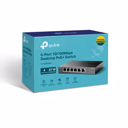 TP-Link TL-SF1006P commutateur réseau Non-géré Fast Ethernet (10/100) Connexion Ethernet, supportant l'alimentation via ce port (PoE) Noir