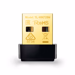 TP-Link TL-WN725N, Sans fil, USB, WLAN, Wi-Fi 4 (802.11n), 150 Mbit/s, Noir