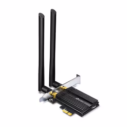 TP-Link Archer TX50E, Interne, Sans fil, PCI Express, WLAN / Bluetooth, 2402 Mbit/s, Noir, Métallique