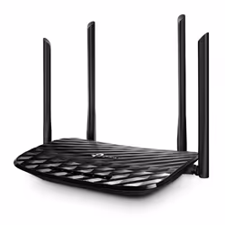 TP-Link Archer C6, Wi-Fi 5 (802.11ac), Bi-bande (2,4 GHz / 5 GHz), Ethernet/LAN, Noir, Routeur
