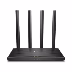 TP-Link Archer C6, Wi-Fi 5 (802.11ac), Bi-bande (2,4 GHz / 5 GHz), Ethernet/LAN, Noir, Routeur