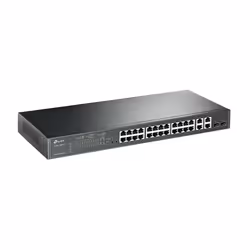 TP-Link T1500-28PCT(TL-SL2428P) Géré L2 Gigabit Ethernet (10/100/1000) Connexion Ethernet, supportant l'alimentation via ce port (PoE) 1U Noir