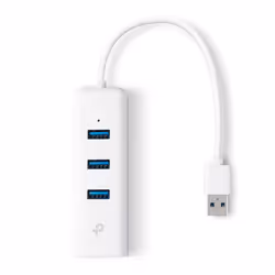 TP-Link UE330, Avec fil, USB 3.2 Gen 1 (3.1 Gen 1) Type-A, 10,100,1000 Mbit/s, Blanc, RJ-45, USB 3.2 Gen 1 (3.1 Gen 1) Type-A ...