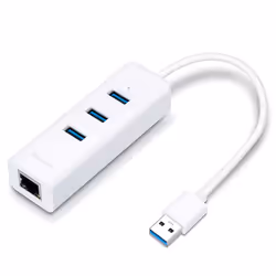 TP-Link UE330, Avec fil, USB 3.2 Gen 1 (3.1 Gen 1) Type-A, 10,100,1000 Mbit/s, Blanc, RJ-45, USB 3.2 Gen 1 (3.1 Gen 1) Type-A ...