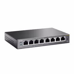 TP-Link TL-SG108PE Géré L2 Gigabit Ethernet (10/100/1000) Connexion Ethernet, supportant l'alimentation via ce port (PoE) Noir