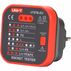 Testeur de prises électriques EU - Vérification des erreurs de câblage - Test de possibles fuites