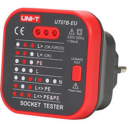 Uni-t - Testeur de prises électriques eu - Vérification des erreurs de câblage - Test de possibles fuites