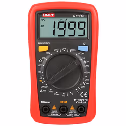 Multimètre numérique de poche LCD - Mesure de la tension continue et alternative jusqu'à 250V - Mesure du courant continu jus ...