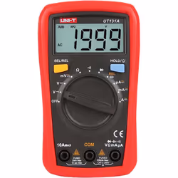 Multimètre numérique de poche LCD - Mesure de la tension continue et alternative jusqu'à 250V - Mesure du courant continu jus ...