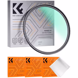 K&F Concept Filtre UV MC Filtre de Protection Ø82mm Multi-Couches avec Revêtement Bleu et 3 Chiffon de Nettoyage pour Apparei ...