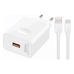 Adaptateur secteur - Honor - SuperCharge 100 W - Charge rapide - USB-A - Protection contre la surchauffe