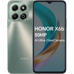 HONOR X6B 4G Smartphone 4Go 128Go6.56 90Hz TFTLCD5200mAh Batterie50MP Appareil Photo PrincipalAndroid 14Dual SimNFCVert