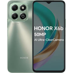 HONOR X6B 4G Smartphone 4Go 128Go6.56 90Hz TFTLCD5200mAh Batterie50MP Appareil Photo PrincipalAndroid 14Dual SimNFCVert