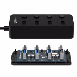 ORICO W9PH4-U3-V1 USB 3.2 Gen 1 (3.1 Gen 1) Type-A 5000 Mbit/s Noir
