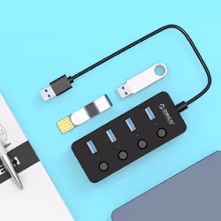 ORICO W9PH4-U3-V1 USB 3.2 Gen 1 (3.1 Gen 1) Type-A 5000 Mbit/s Noir