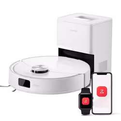 roborock Q10 S5+ Set Aspirateur Robot Laveur avec Station 10000 Pa Aspiration Vidage Automatique Double Anti-emmêlement