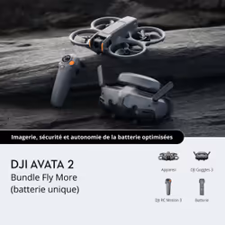 DJI Avata 2 Fly Smart Combo 4 rotors Quadcoptère 48 MP 3840 x 2160 pixels 2150 mAh Noir, Gris - Vue supplémentaire 8