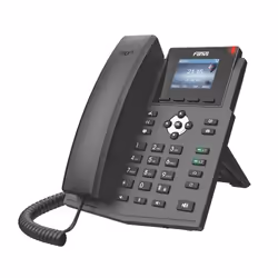 Fanvil X3SP V2, Téléphone IP, Noir, Combiné filaire, Sur bureau/mural, 2 lignes, 500 entrées