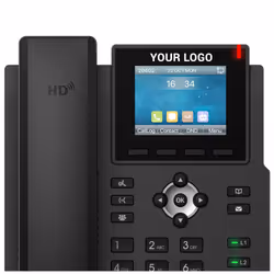 Fanvil X3SG, Téléphone IP, Noir, Combiné filaire, Sur bureau/mural, In-band, En dehors de la bande, Info SIP, 4 lignes