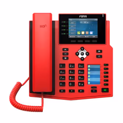 Fanvil X5U-R, Téléphone IP, Noir, Rouge, Combiné filaire, 16 lignes, 8,89 cm (3.5"), 480 x 320 pixels