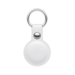 Mili Tracker Porte-clés MiTag Simili Cuir Apple Find My IP67 Blanc
