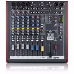 Allen &amp; Heath ZED60-10FX, 6 canaux, Noir, Rouge