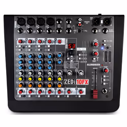Allen &amp; Heath ZEDi-10FX, 10 canaux, 12 W, Noir