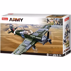 JEU DE CONSTRUCTION BRIQUE EMBOITABLE SLUBAN ARMY FIGHTER ARMEE BRITANNIQUE MILITAIRE M38 B0712 PILOTE ARTICULE