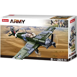 JEU DE CONSTRUCTION BRIQUE EMBOITABLE SLUBAN ARMY FIGHTER ARMEE BRITANNIQUE MILITAIRE M38 B0712 PILOTE ARTICULE