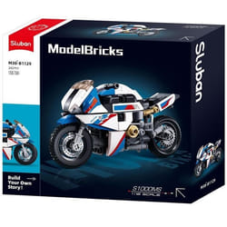 Briques de construction - SLUBAN - Moto de course - 242 pièces - Blanc - Dès 10 ans