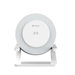 Devia Enceinte Bluetooth 5.2 avec Lampe de Nuit et Chargeur Induction 15W Blanc