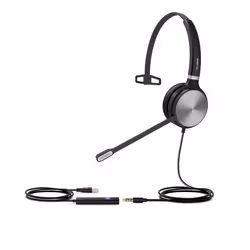 Yealink UH36 Mono Teams, Avec fil, Bureau/Centre d'appels, 20 - 20000 Hz, 120 g, Casque, Noir, Argent