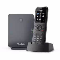 Yealink W77P, Téléphone IP, Noir, Combiné sans fil, Sur bureau/mural, Résistant à la poussière, Résistant aux rayures, Résist ...