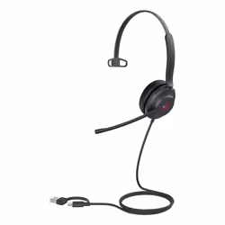 Yealink UH37 Mono Teams, Avec fil, 20 - 20000 Hz, Bureau/Centre d'appels, 96,5 g, Casque, Noir
