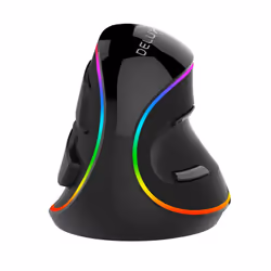 Delux M618Plus(RGB), Gauche, Optique, 4000 DPI, Noir