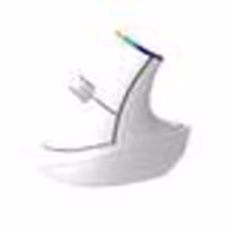 Souris sans fil verticale - Delux - M618C - RGB - Ergonomique - Blanc