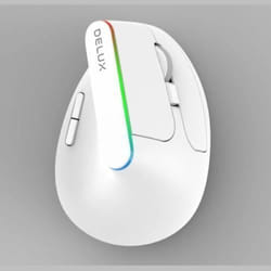 Souris Sans Fil - Delux - M618DB-RGB-WHITE - RGB Rétro-éclairé - 6 Boutons - 2.4GHz + BT4.0