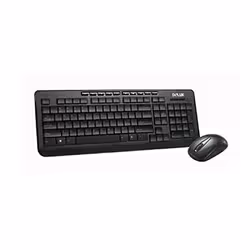Clavier et souris sans fil - Delux - K3100G+M107GX - 10 touches multimédia - Noir - USB nano