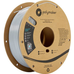 Polymaker PB01003 PolyLite Filament PETG résiste à la chaleur, résistance élevée à la traction 1.75 mm 1000 g gris 1 pc