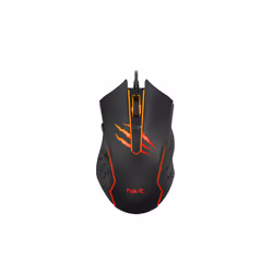 Havit MS1027, Droitier, USB Type-A, 2400 DPI, Noir, Orange, Rouge