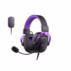 Havit H2002C+U, Avec fil, Jouer, 20 - 20000 Hz, 301 g, Écouteurs, Noir, Violet
