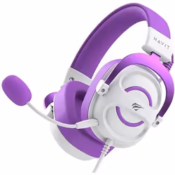 Havit 6939119068905 écouteur/casque Écouteurs Avec fil Arceau Jouer Violet, Blanc