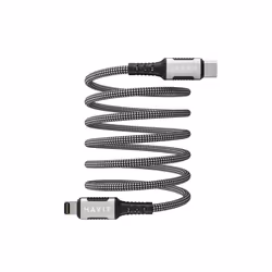 Havit 6939119077563, 1 m, Lightning, USB C, Noir, Argent, 4 mm, Chine