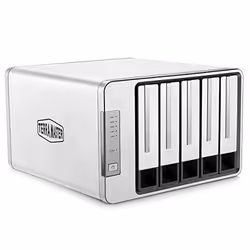 TERRAMASTER D5-300 Boîtier Disque Dur Externe en Aluminium 5 Baies Raid pour 2.5 et 3.5 HDD SSD USB3.0-USB2.0