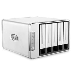 TERRAMASTER D5-300 Boîtier Disque Dur Externe en Aluminium 5 Baies Raid pour 2.5 et 3.5 HDD SSD USB3.0-USB2.0