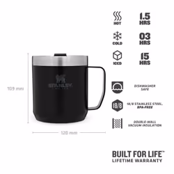 Stanley 10-09366-006 thermos 350 ml Noir Acier inoxydable