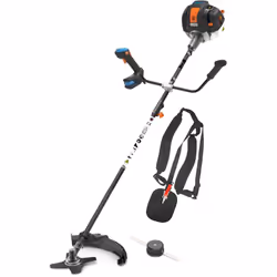 Cette débroussailleuse thermique Lawnmaster est équipée d'un moteur 2 temps 31 CC. Elle possède une largeur de coupe de 46 cm ...