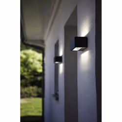 LUTEC GEMINI Éclairage mural extérieur LED 21 W Gris F